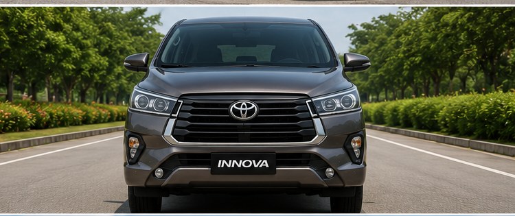 Toyota Innova Crysta taxi front grille view